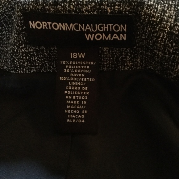 Norton McNaughton Woman Tweed Blazer Size 18W - Picture 3 of 8